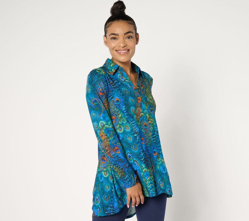 Women with Control Regular Yummy Jersey Top with Pockets — View 7