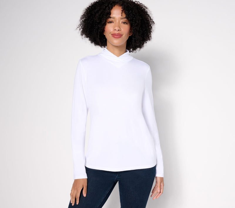 Women with Control Crossover Mock Neck Top — View 14