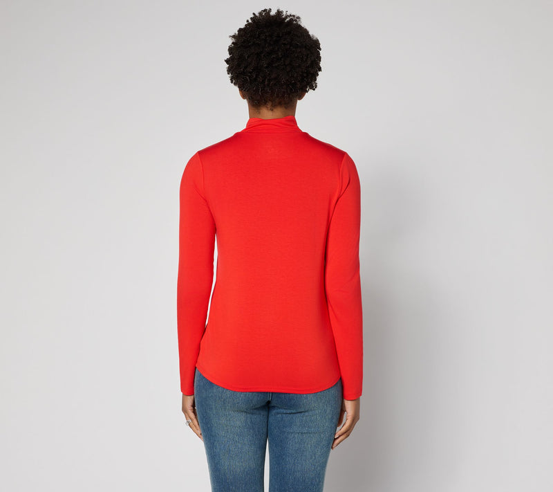 Women with Control Crossover Mock Neck Top — View 4