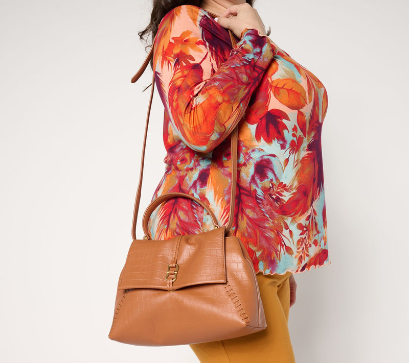 Vince Camuto Erela Pebbled Leather Satchel — View 12