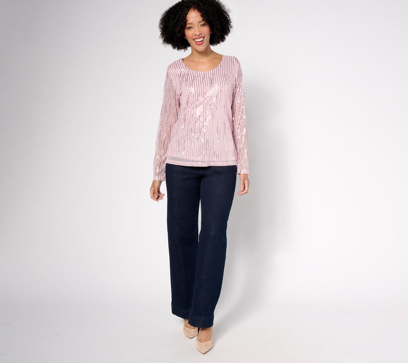 Attitudes by Renee Drippy Sequin Top — View 9