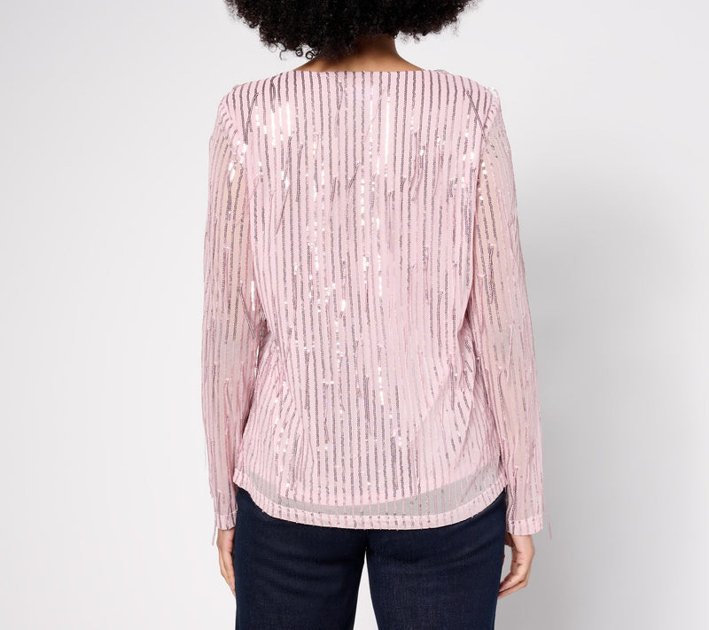 Attitudes by Renee Drippy Sequin Top — View 8