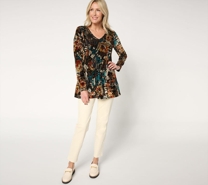 Women with Control Burnout Long Sleeve Top — View 12
