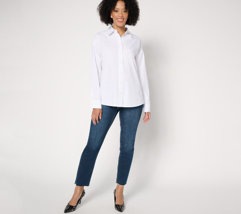 Women with Control Button Front Shirt with Sequins — View 4