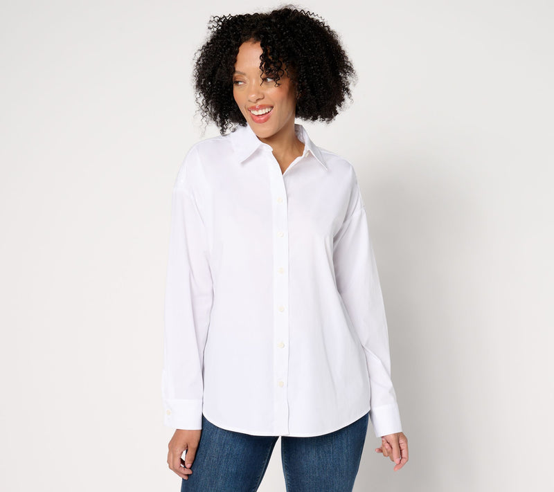 Women with Control Button Front Shirt with Sequins — View 9