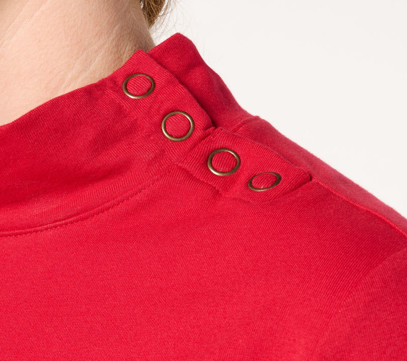 Denim & Co. Essentials Perfect Jersey 3/4 Sleeve Mock Neck Top — View 5