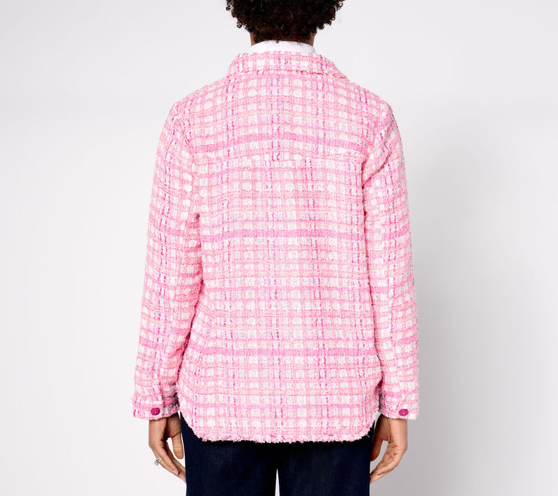 Jingle Belles by Kim Gravel Girl Boss Boucle Shacket — View 12