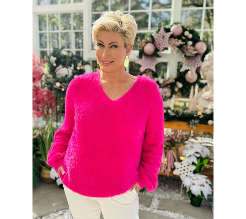 Jingle Belles by Kim Gravel Eyelash Yarn Sweater — View 18
