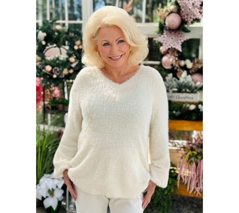 Jingle Belles by Kim Gravel Eyelash Yarn Sweater — View 17