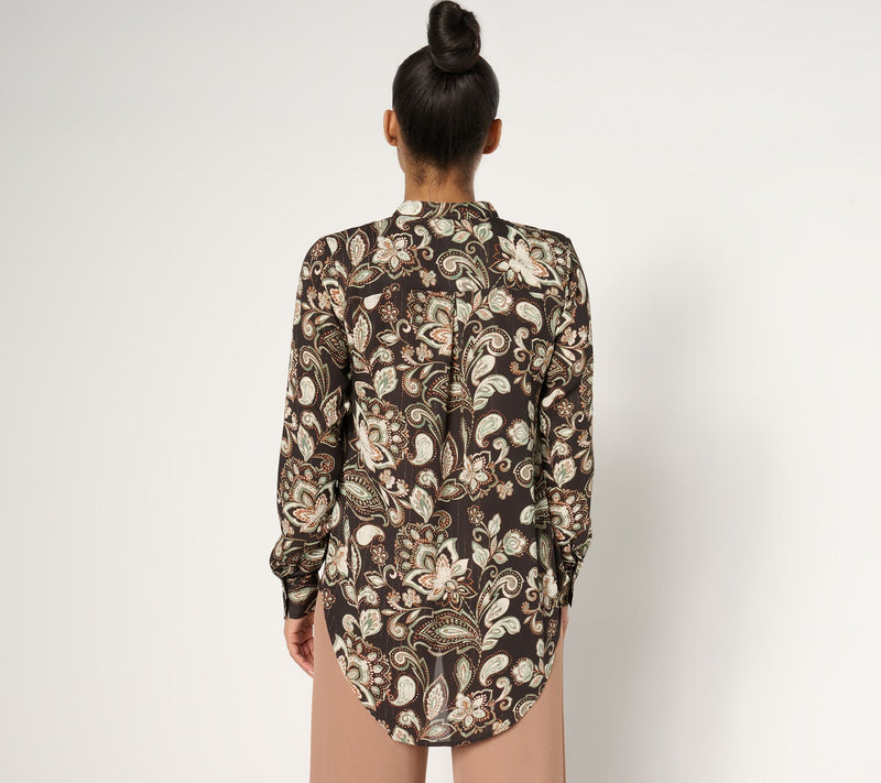 Belle by Kim Gravel Let the Good Times Scroll Tunic Blouse — View 8