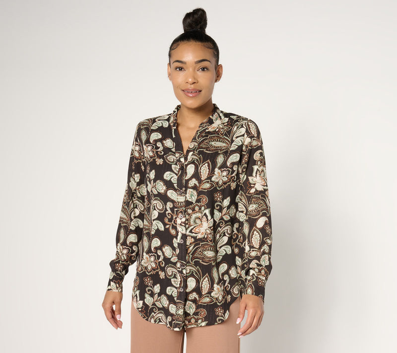 Belle by Kim Gravel Let the Good Times Scroll Tunic Blouse — View 14