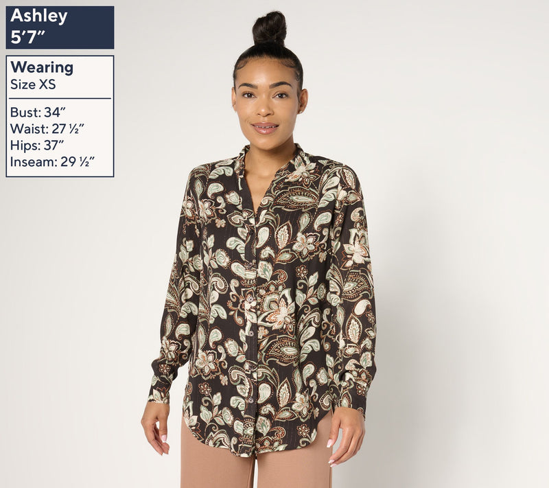 Belle by Kim Gravel Let the Good Times Scroll Tunic Blouse — View 7