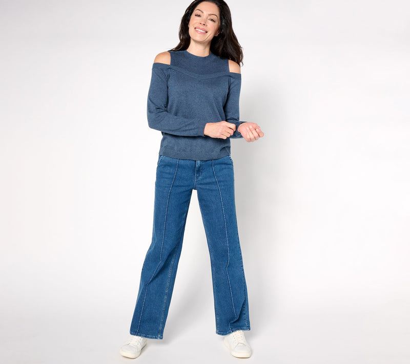 AnyBody Cold Shoulder Pullover Sweater — View 13