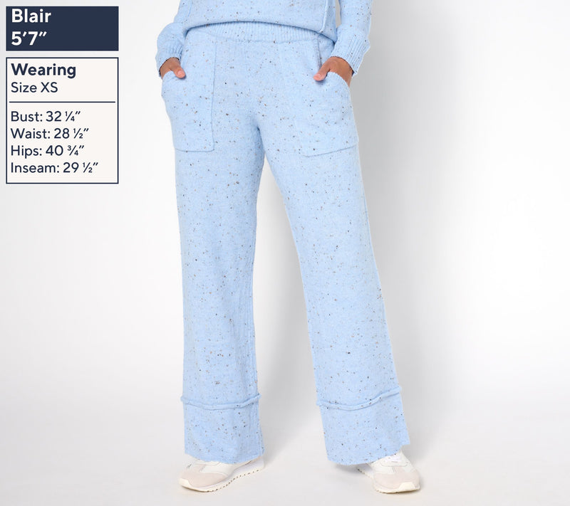 AnyBody Tall Flecked Sweater Pull-On Pants with Pockets — View 3