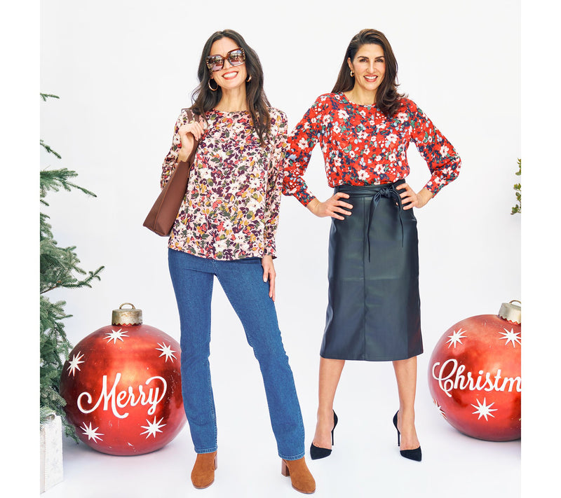 BEAUTIFUL by Lawrence Zarian Long Sleeve Printed Blouse — View 14