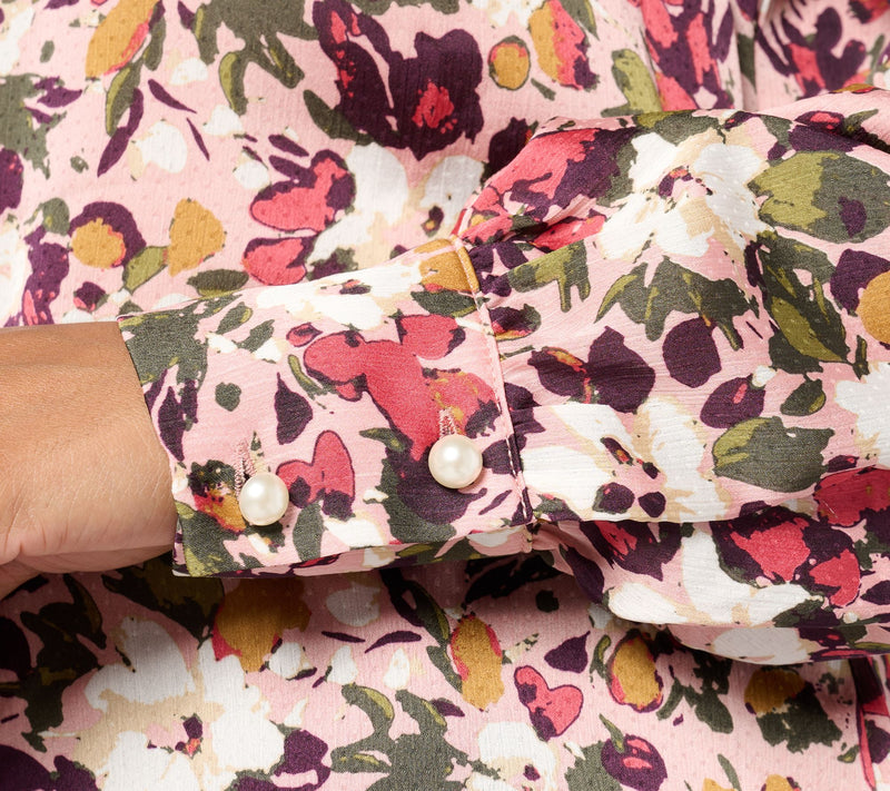 BEAUTIFUL by Lawrence Zarian Long Sleeve Printed Blouse — View 12