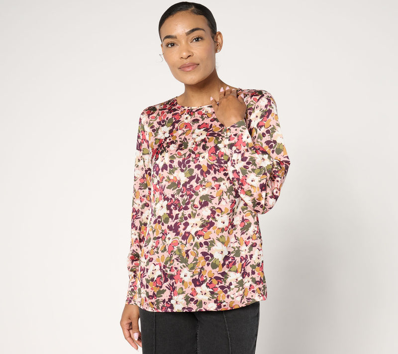 BEAUTIFUL by Lawrence Zarian Long Sleeve Printed Blouse — View 3