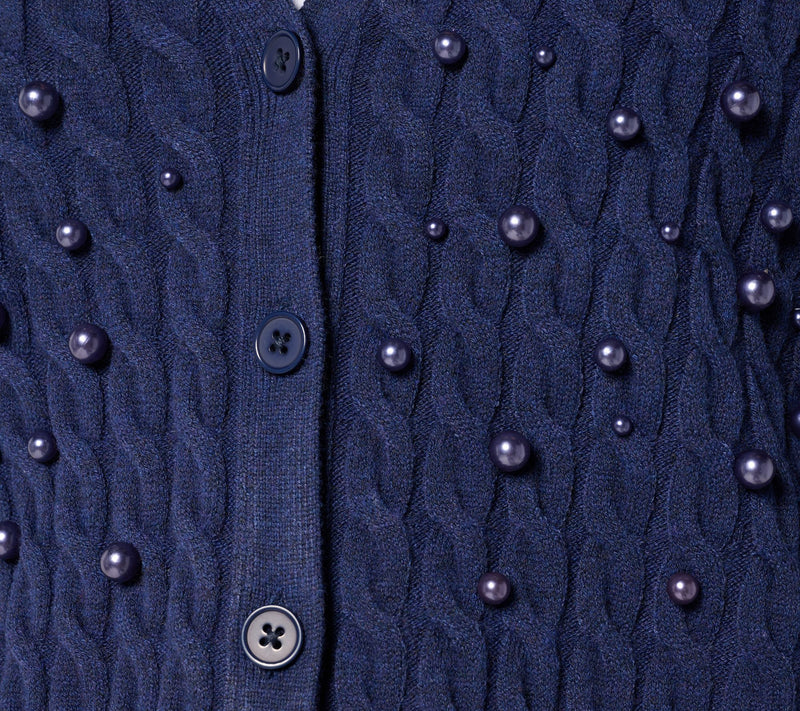 BEAUTIFUL by Lawrence Zarian The Annie Embellished Pearl Cardigan — View 11