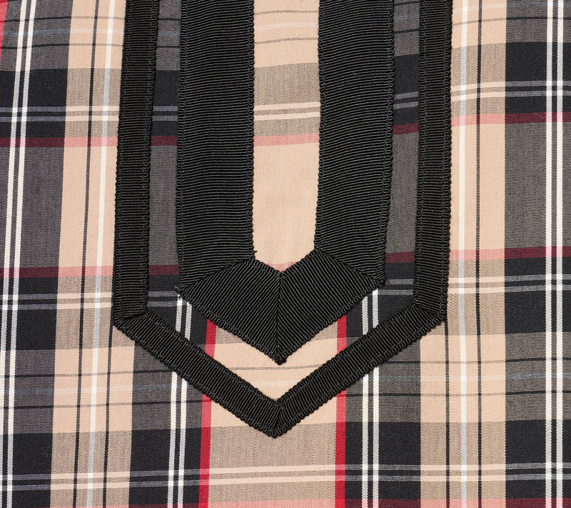 Jingle Belles by Kim Gravel Tartan Plaid Black Border Tunic Blouse — View 5