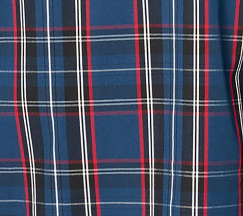 Jingle Belles by Kim Gravel Tartan Plaid Black Border Tunic Blouse — View 8