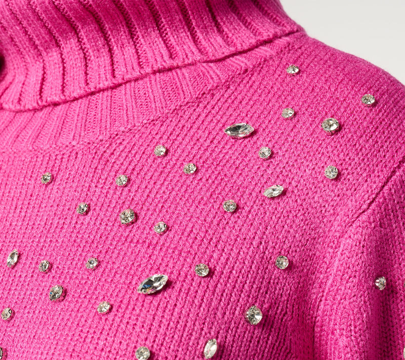 Susan Graver Occasions Embellished Cowl Neck Sweater — View 16