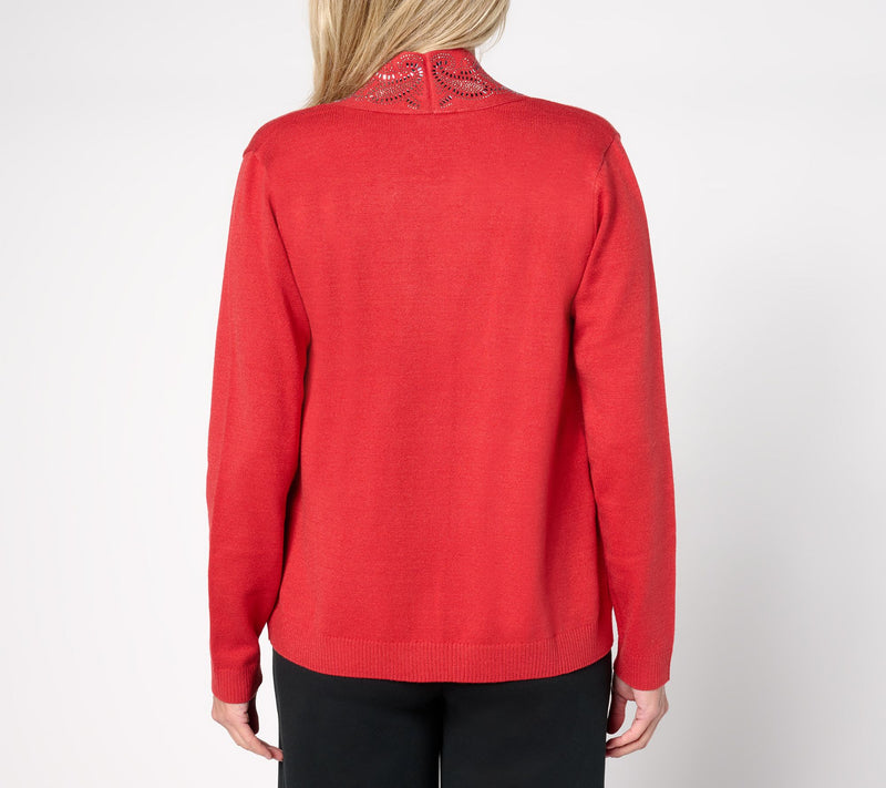 Susan Graver Occasions Embellished Sweater Cardigan — View 14