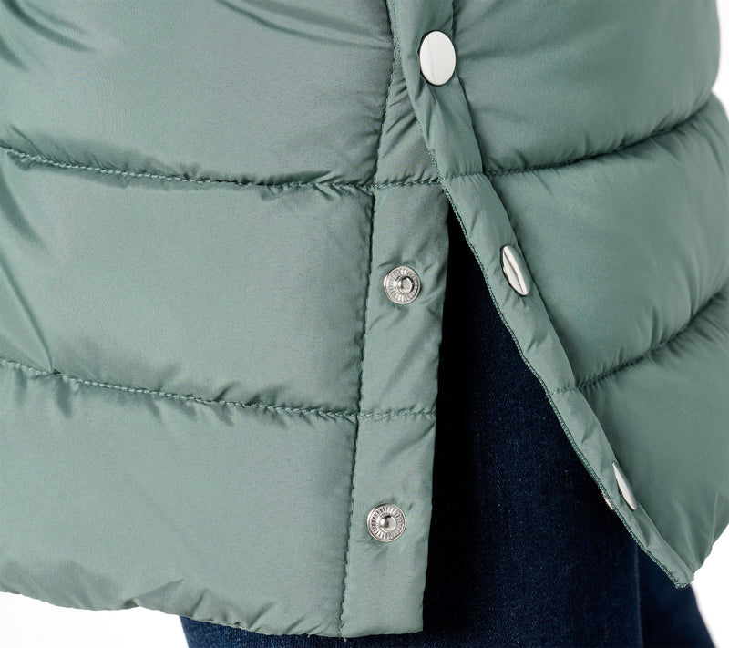 Susan Graver Petite Water Resistant Quilted Coat with Hood — View 16