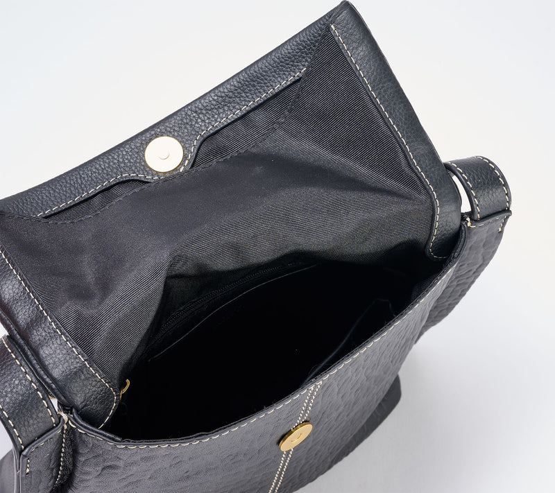 "As Is" Vince Camuto Bubble Leather Livee Large Crossbody — View 4