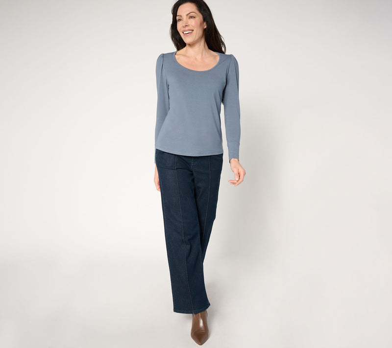Me by Jennie Garth Oakley Knit Scoop Neck Top — View 12