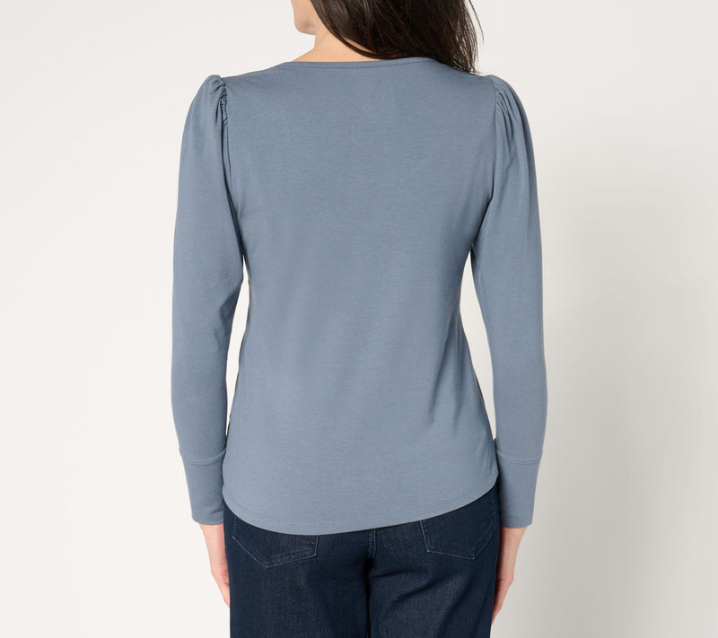 Me by Jennie Garth Oakley Knit Scoop Neck Top — View 11