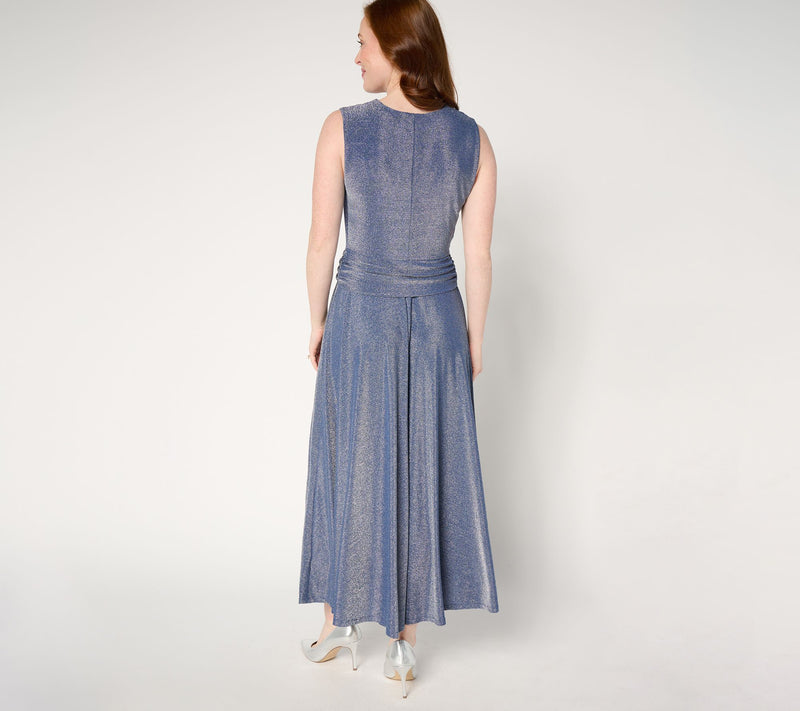 Destination 365 Petite Lurex Knit Twist Front Maxi Dress — View 9