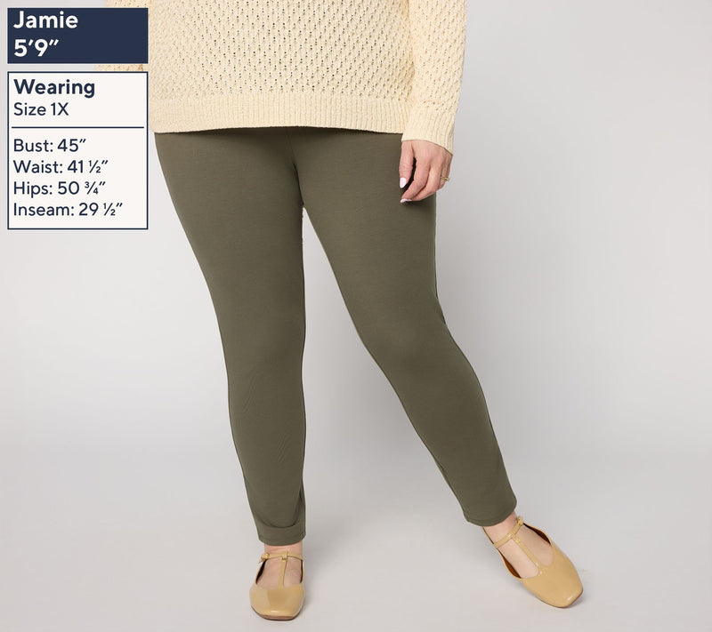 Women with Control Petite Knit Leggings — View 12