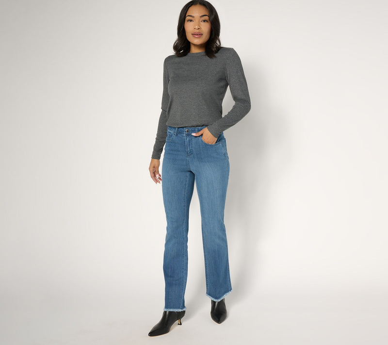Belle by Kim Gravel Regular Primabelle Denim Frayed Baby Boot Jean — View 9