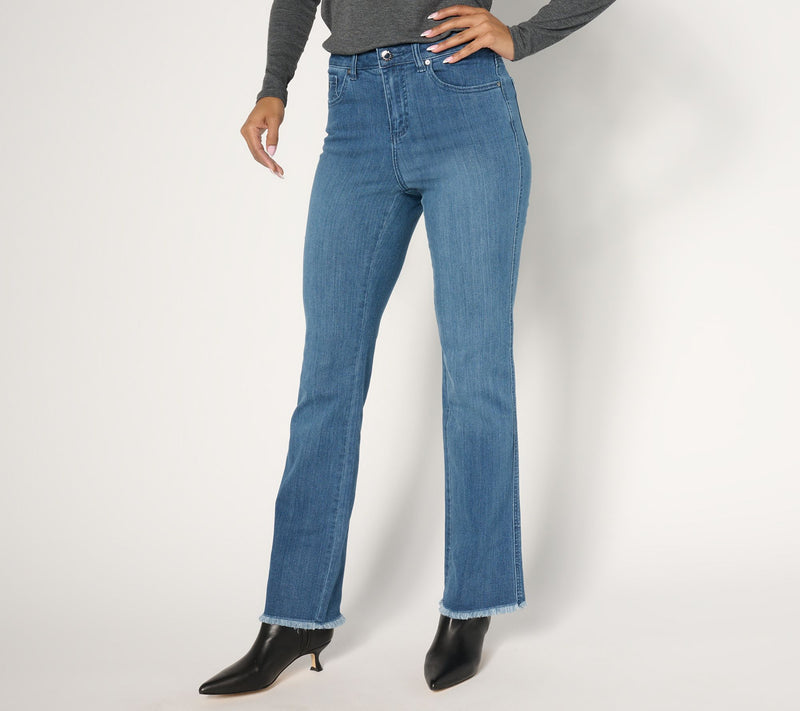 Belle by Kim Gravel Regular Primabelle Denim Frayed Baby Boot Jean — View 5