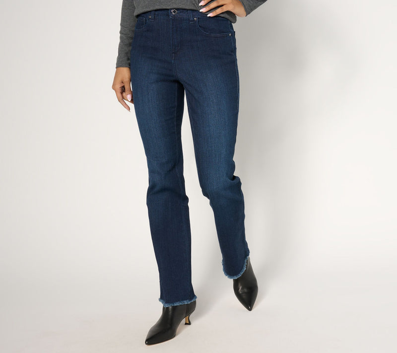 Belle by Kim Gravel Petite Primabelle Denim Frayed Baby Boot Jean — Main view