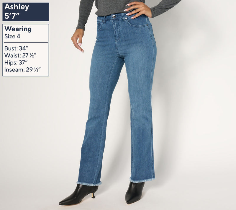 Belle by Kim Gravel Tall Primabelle Denim Frayed Baby Boot Jean — View 7