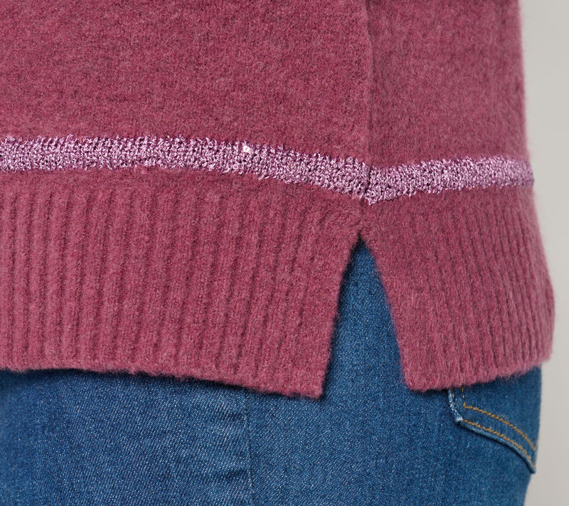 Isaac Mizrahi Live! Apres Mini Sequin Stripe Pullover Sweater — View 11