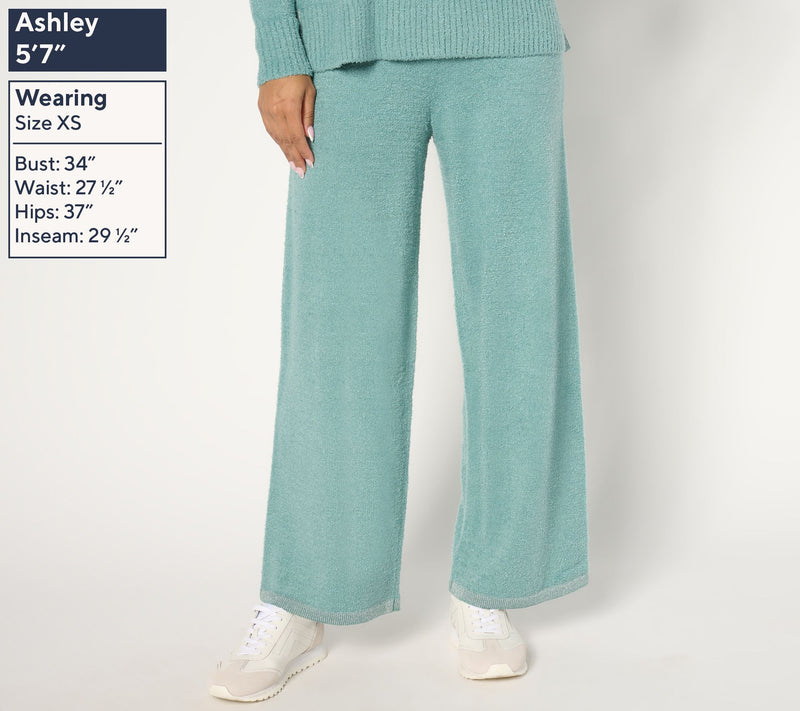 Isaac Mizrahi Live! Regular Apres Cozy Eyelash Yarn Wide Leg Pants — View 3