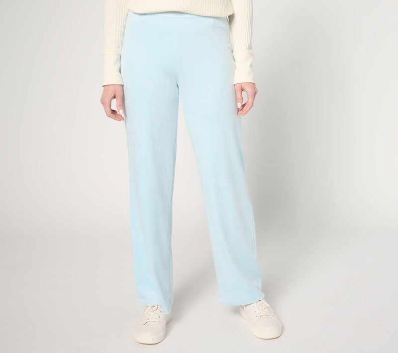 by Stacy London Petite Plush Velour Wide Leg Pant — View 5