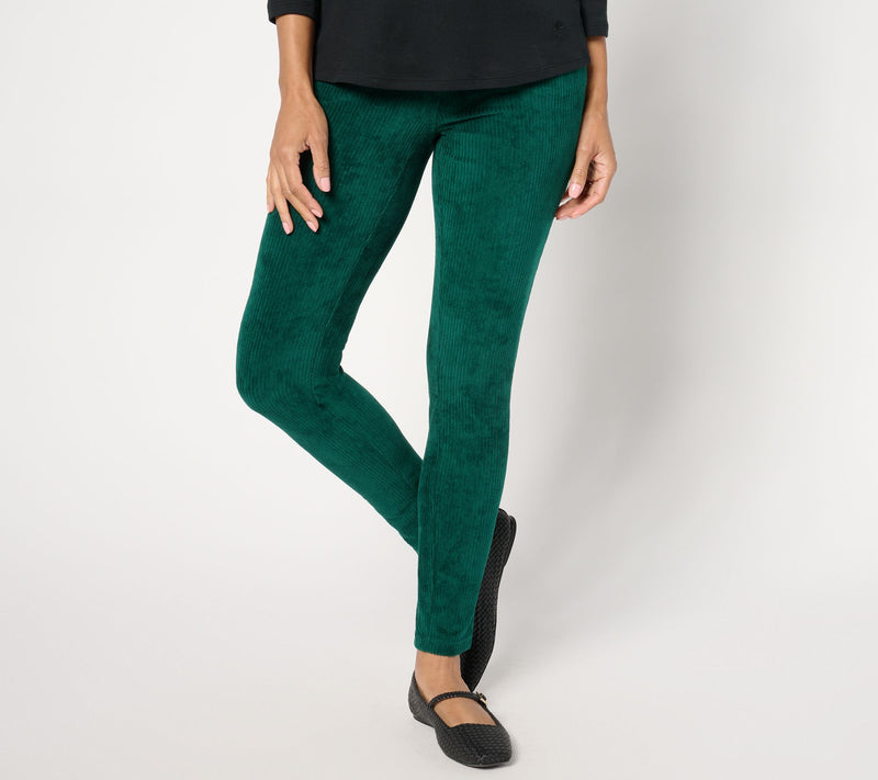 Quacker Factory Corduroy Tall Flat Waistband Jegging — View 16