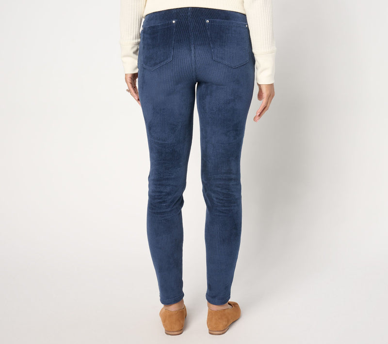 Quacker Factory Corduroy Tall Flat Waistband Jegging — View 6