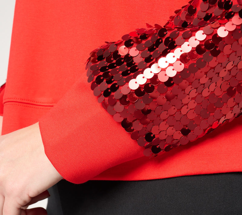 by Stacy London Two-Tone Sequin Sleeve Top — View 11