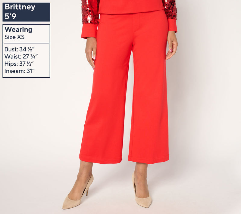 by Stacy London Regular Ponte Wide Leg Cropped Pant — View 6