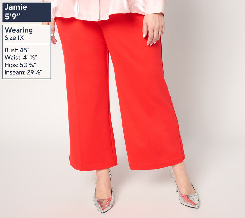 by Stacy London Petite Ponte Wide Leg Cropped Pant — View 6