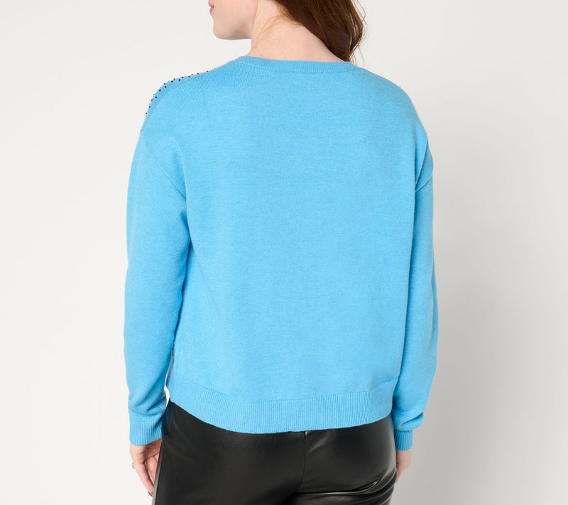 by Stacy London Floral Embellished Sweater — View 4