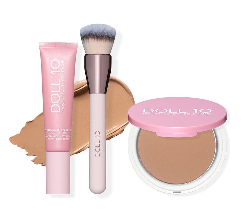 Doll 10 TCE Liquid Filter Foundation with Powder & Brush — View 11