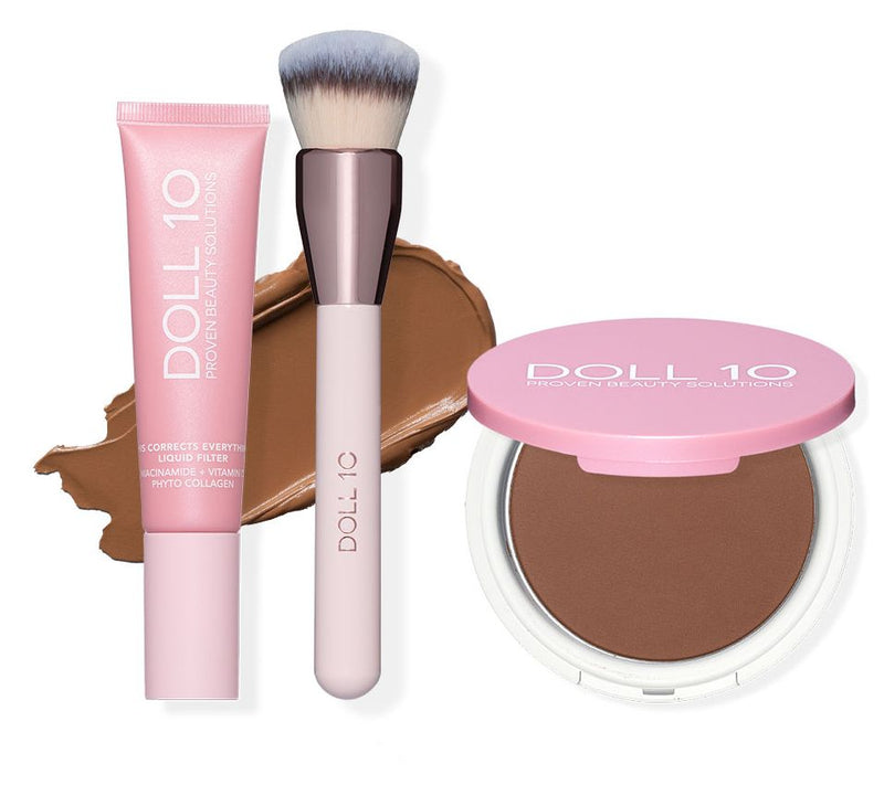 Doll 10 TCE Liquid Filter Foundation with Powder & Brush — View 17