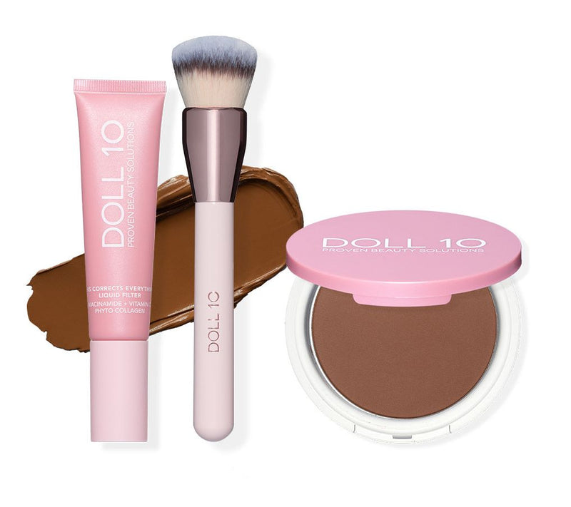 Doll 10 TCE Liquid Filter Foundation with Powder & Brush — View 19