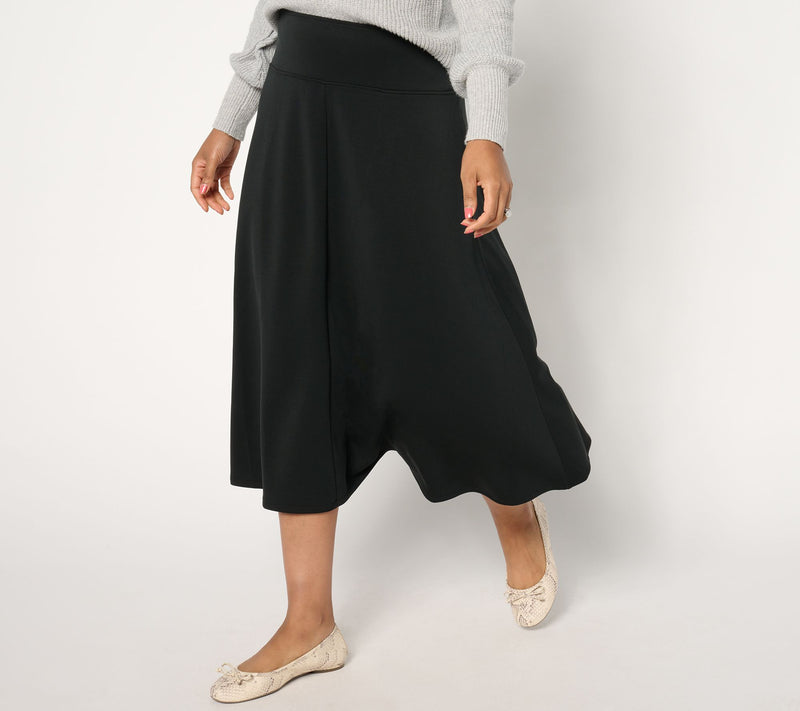 Peace Love World Petite Pull-On Scuba Knit Circle Skirt — View 7