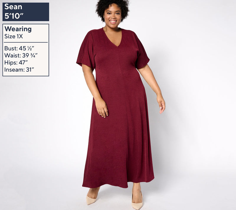 Peace Love World Black Label Petite Crepe Knit Dress — View 8